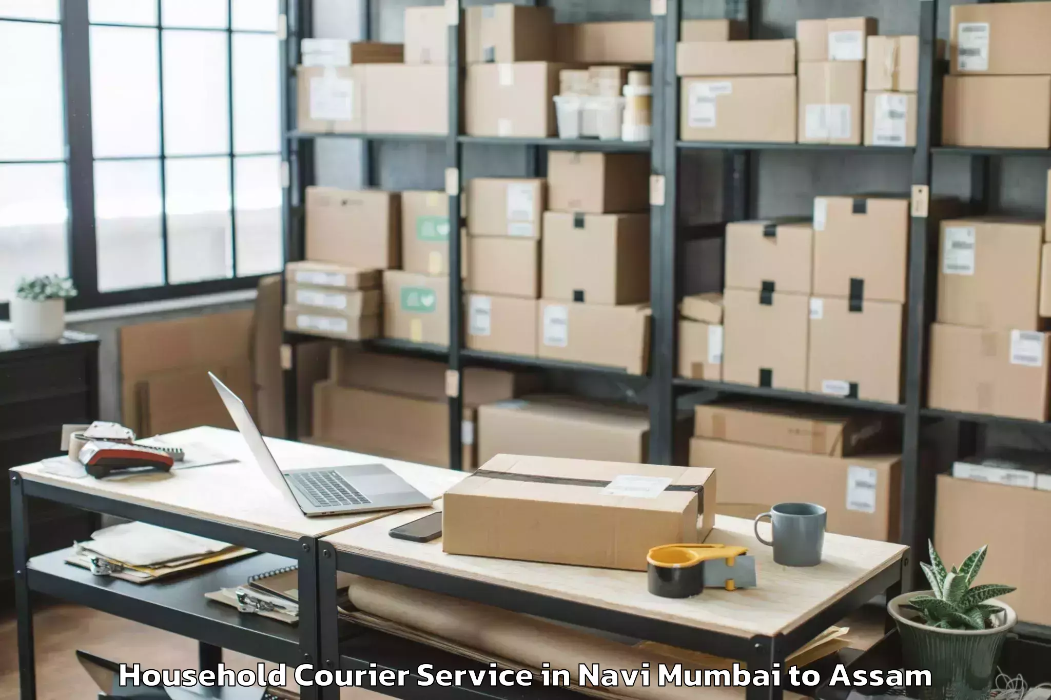 Comprehensive Navi Mumbai to Laharighat Household Courier